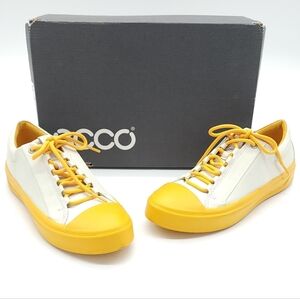 ECCO Flexure T Cap Women's Casual Sneaker Shoe Size 7-7.5 White Marigold